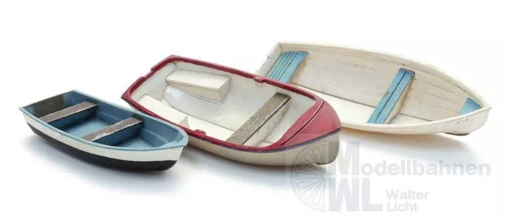 ARTITEC b.v. 387615 - Ruderboote aus Polyester (3x) H0 1:87