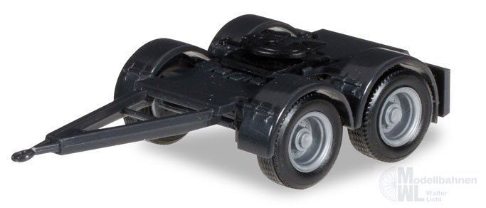 Herpa 051453-002 - Dolly für Hängerzug, überlang (4 Stück), schwarz H0 1:87