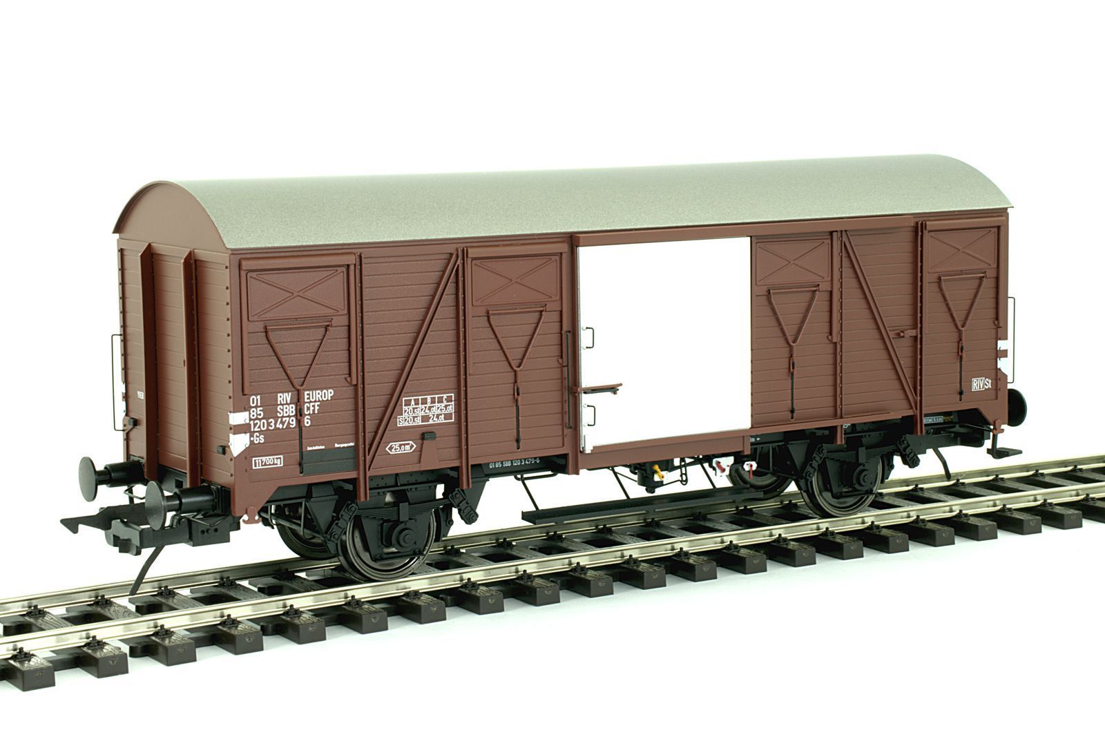 42246-03 Lenz 42246-02 - Güterwagen SBB Ep.III K4 Stahldach SBB Nr.49662 Spur 0