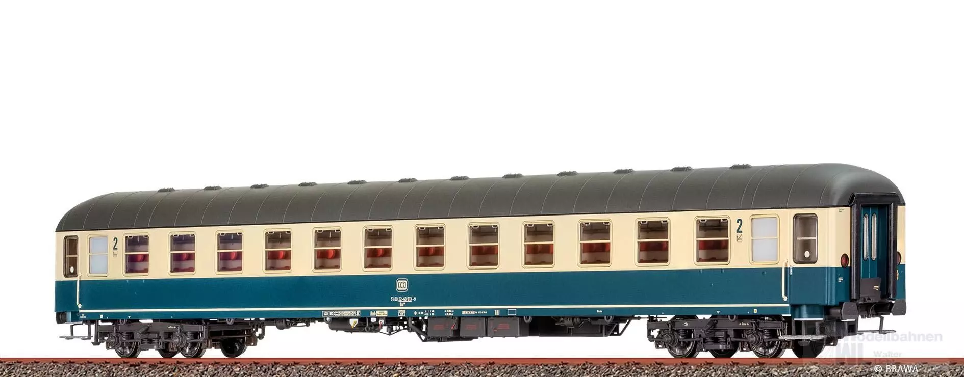 Brawa 58147 - Schnellzugwagen DB Ep.IV Bm232 H0/WS Basic+ LED