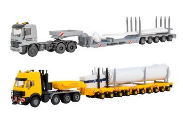 Kibri 13520 - Windkraftanlagentransport 2 Sattelzüge H0 1:87 Kibri 13520 - Windkraftanlagentransport 2 Sattelzüge H0 1:87