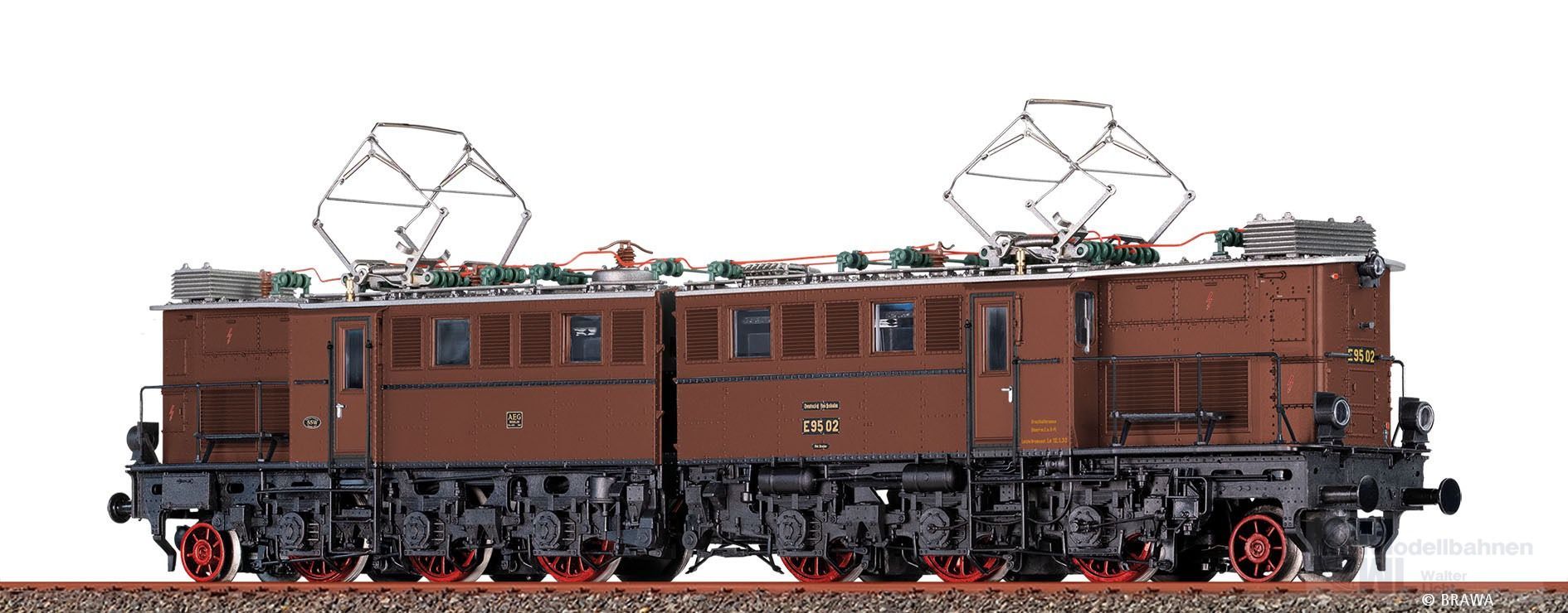 Brawa 58233 - E-Lok E95 02 DRG Ep.II braun H0/GL