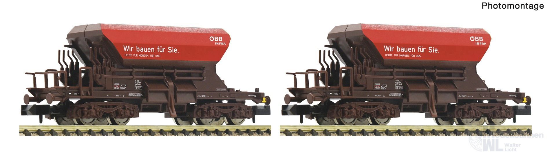 Fleischmann 6660157 - Schotterwagen Set ÖBB Infra Ep.VI 2.tlg. Talbot N 1:160