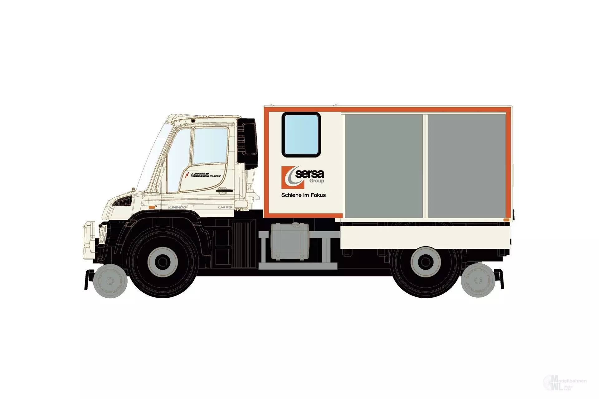 Hobbytrain 32302 - Zweiwege Unimog U423 Sersa Ep.VI N 1:160 Digital