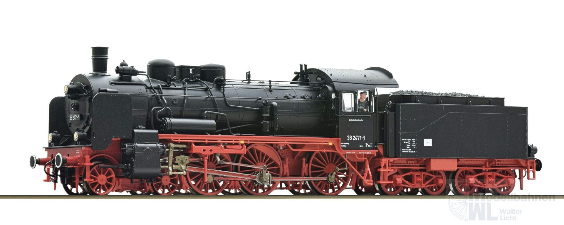 Roco 71381 - Dampflok BR 38 DR Ep.IV Wagner Bleche H0/GL