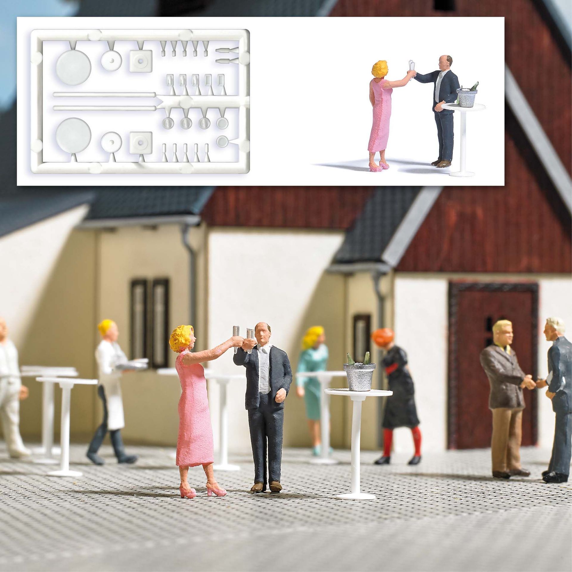 Busch 7981 - A-Set: Zum Wohl! H0 1:87 Busch 7981 - A-Set: Zum Wohl! H0 1:87