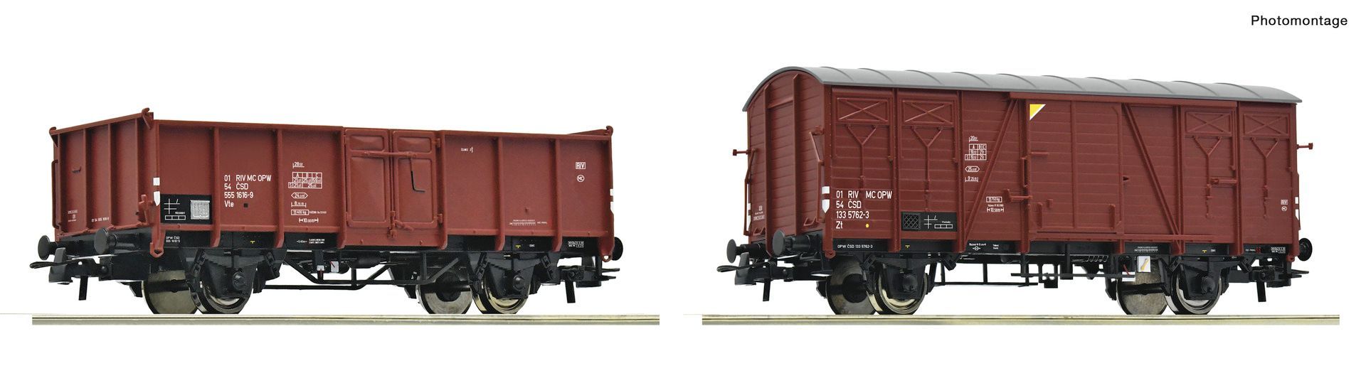 Roco 6600431 - Güterwagen Set CSD Ep.IV 2.tlg. H0/GL