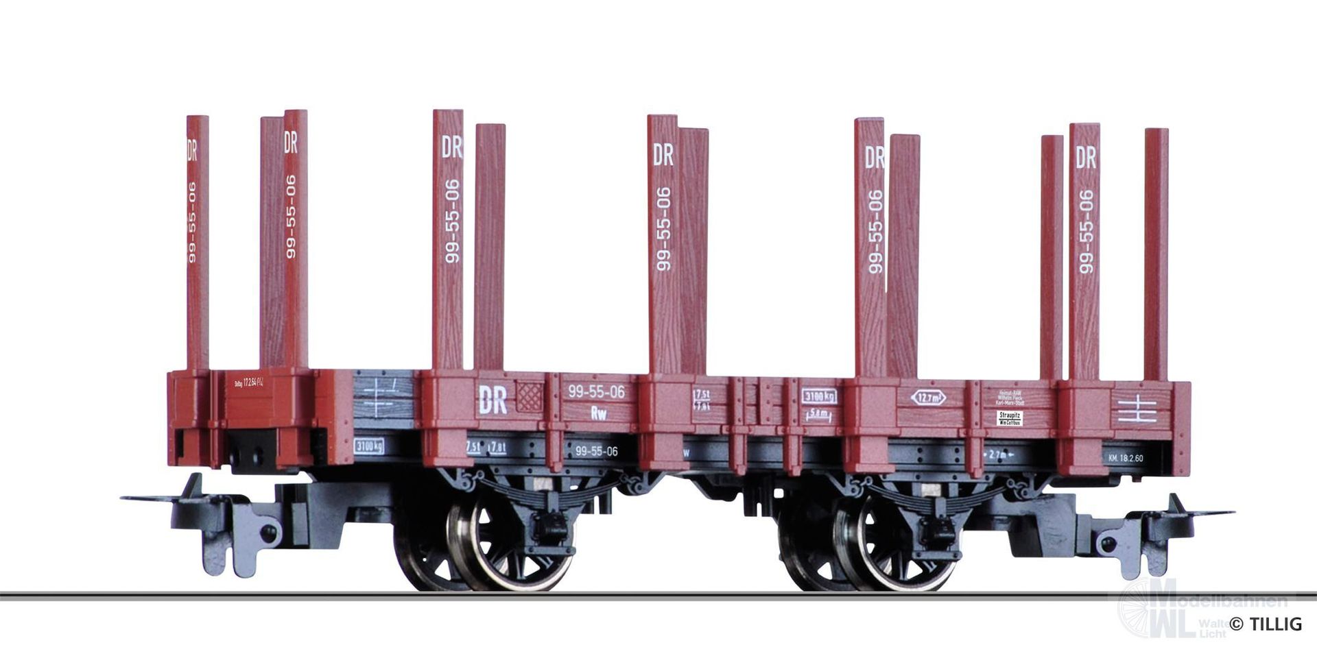 Tillig 15915 - Rungenwagen DR Ep.III H0m Tillig 15915 - Rungenwagen DR Ep.III H0m