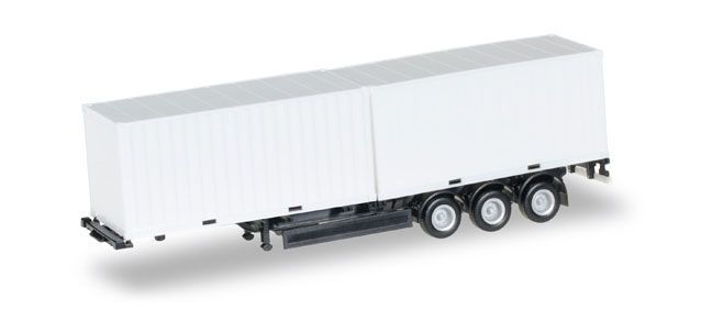 Herpa 076494-002 - 40 ft. Containerchassis Krone mit 2 x 20 ft. Container Chassis schwarz 1:87