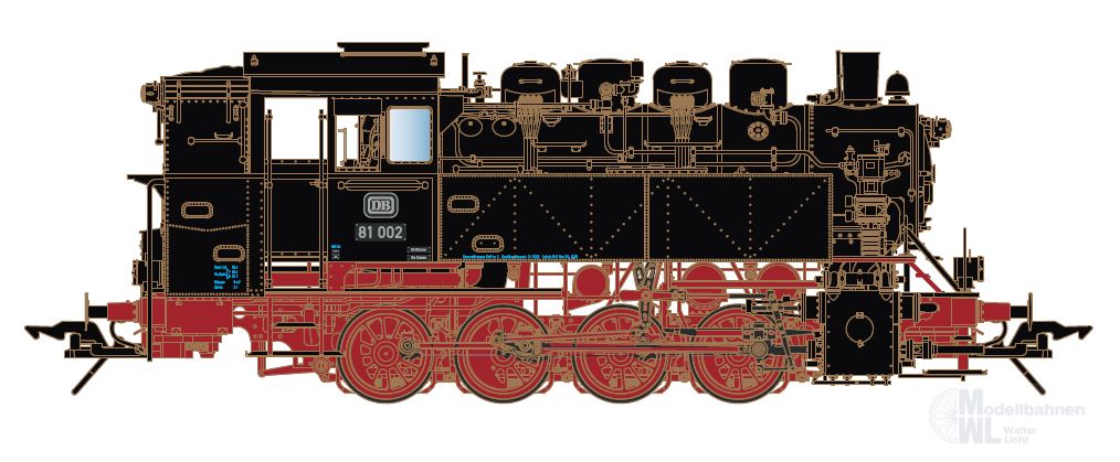 Lenz 40281-01 - Dampflok BR 81 002 DB Ep.III DB-Keks Spur 0