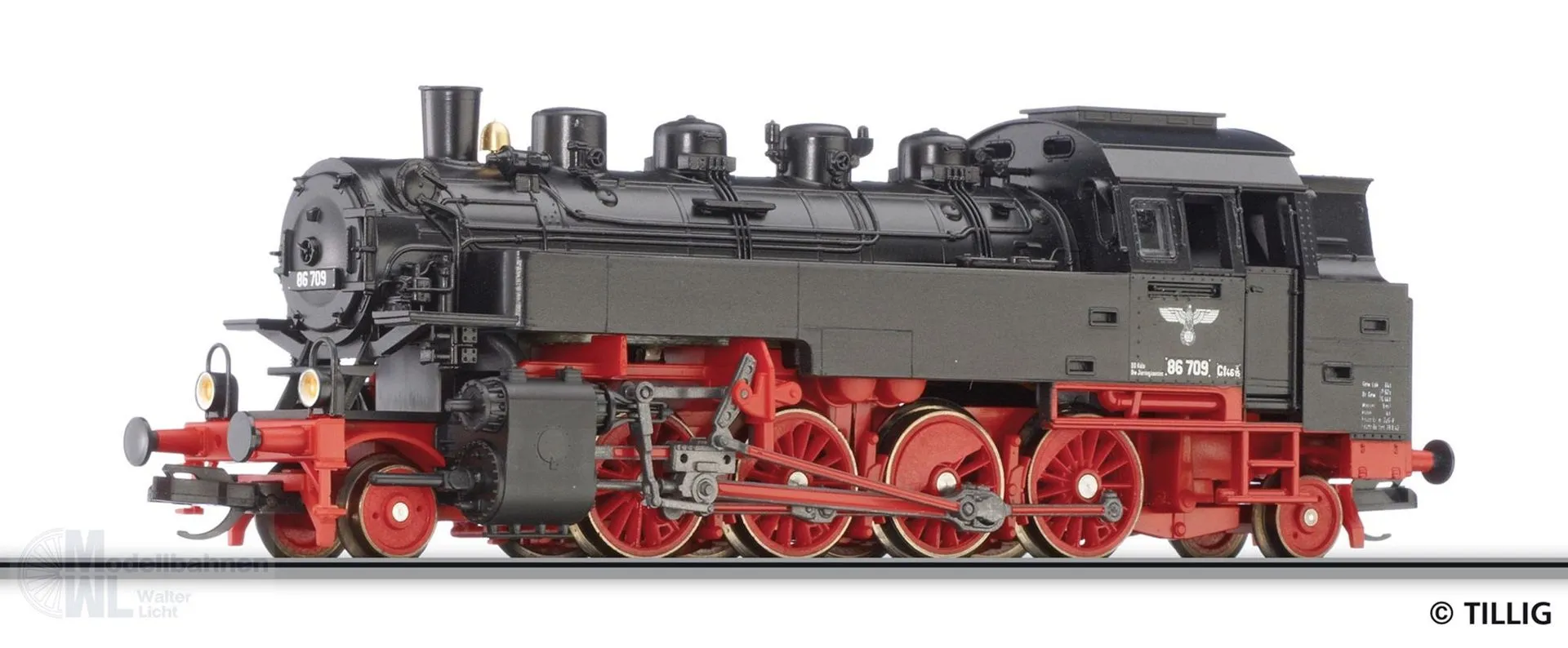 Tillig 502573 - Dampflok BR 86 709 DRG Ep.II (ex. 02173) TT 1:120