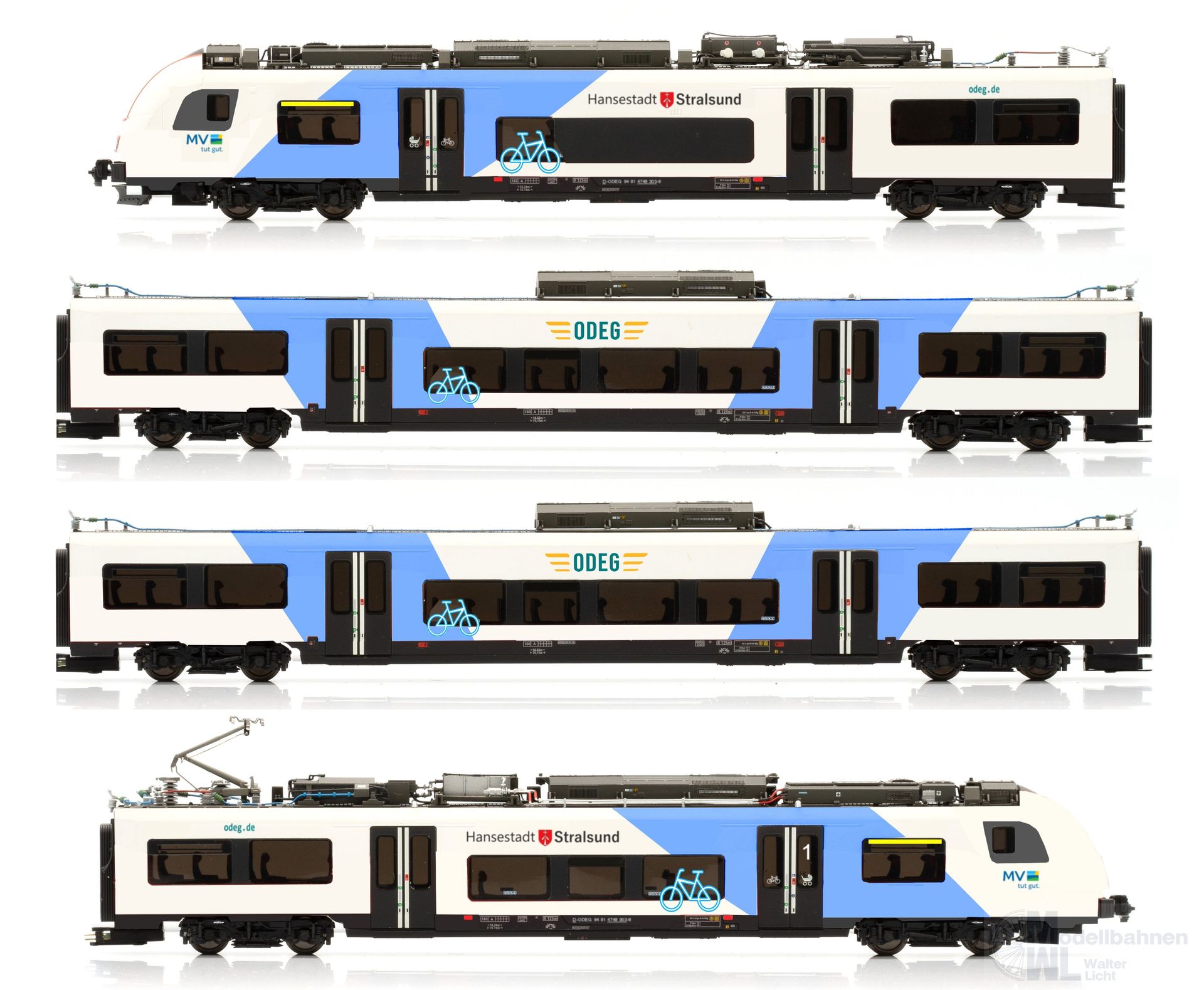 Jägerndorfer Modellbahn 49950 - Triebzug BR 4746 ODEG Ep.VI Desiro 4.tlg. H0/GL Jägerndorfer Modellbahn 49950 - Triebzug BR 4746 ODEG Ep.VI Desiro 4.tlg. H0/GL
