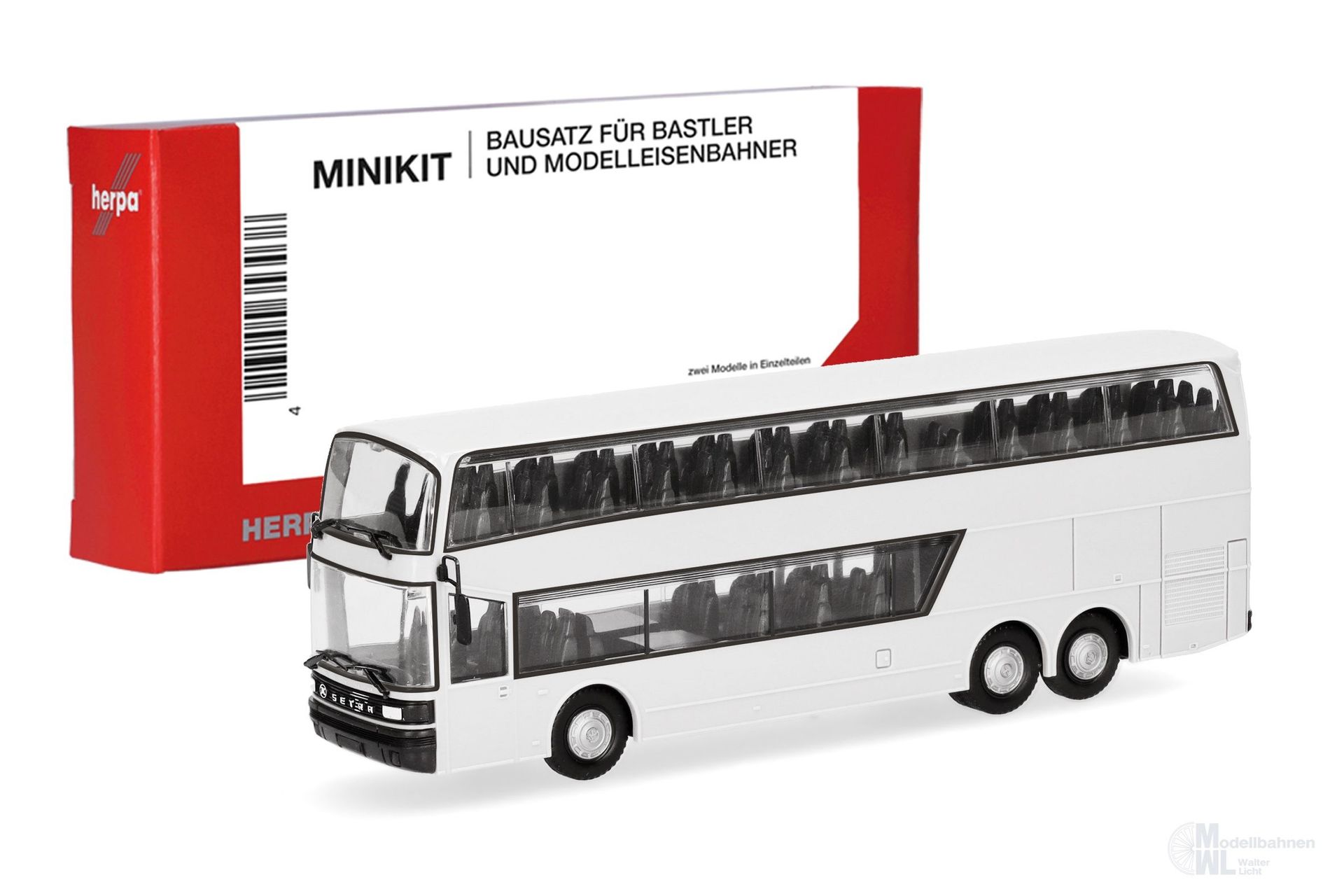 Herpa 014335 - MiKi Setra 228 DT weiß 1 Stück H0 1:87