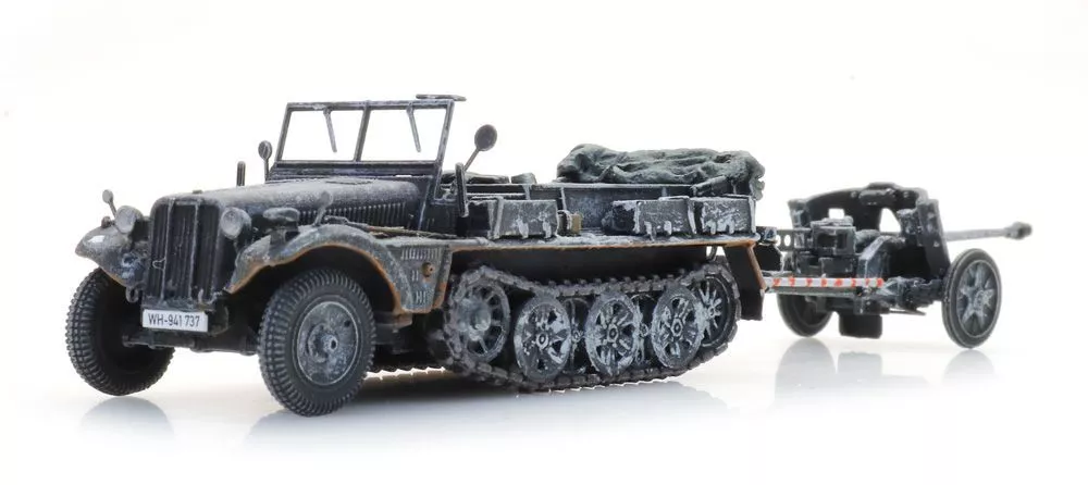 ARTITEC b.v. 6870489 - WM Sd.Kfz. 10 + PAK 38 Winter H0 1:87