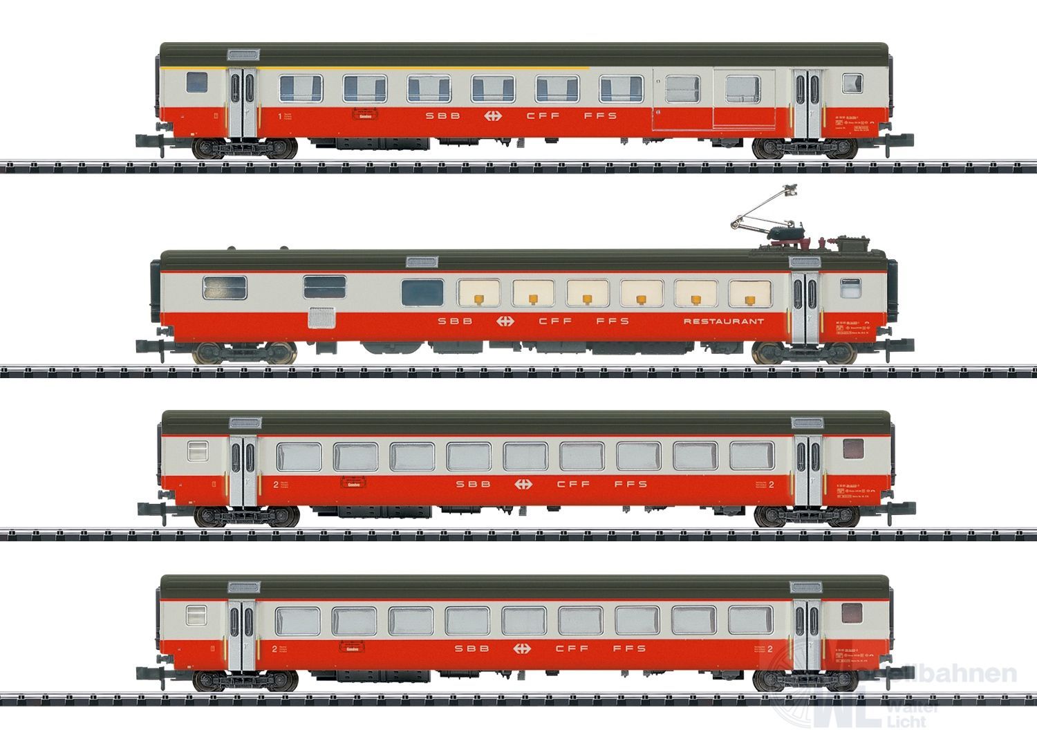 Trix 18720 - Personenwagen Set SBB Ep.IV 4.tlg. Swiss Express N 1:160