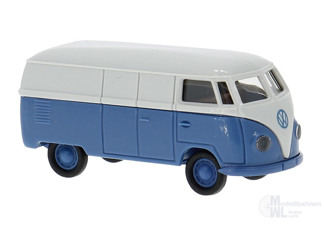 Brekina 32076 - VW T1a Kasten grau/blau Economy H0 1:87