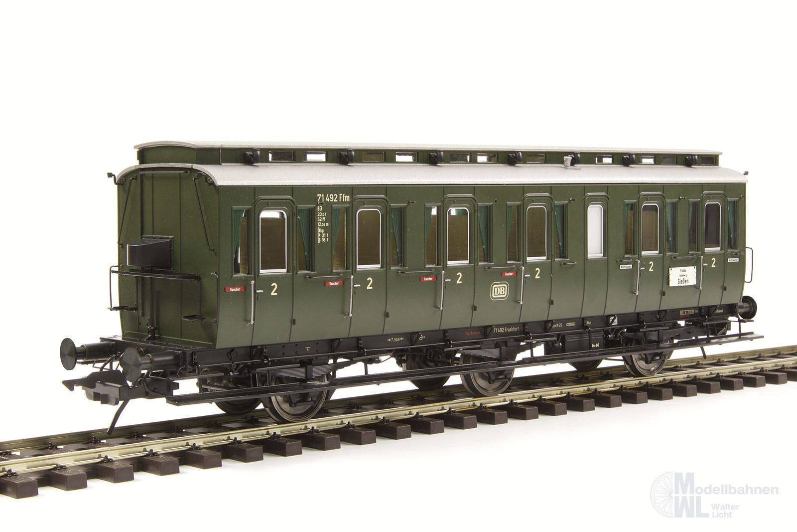 Lenz 41163-01 - Abteilwagen DB Ep.III Bauart C3 ohne Bremserhaus Betr.-Nr. 71 492 Ffm Spur 0