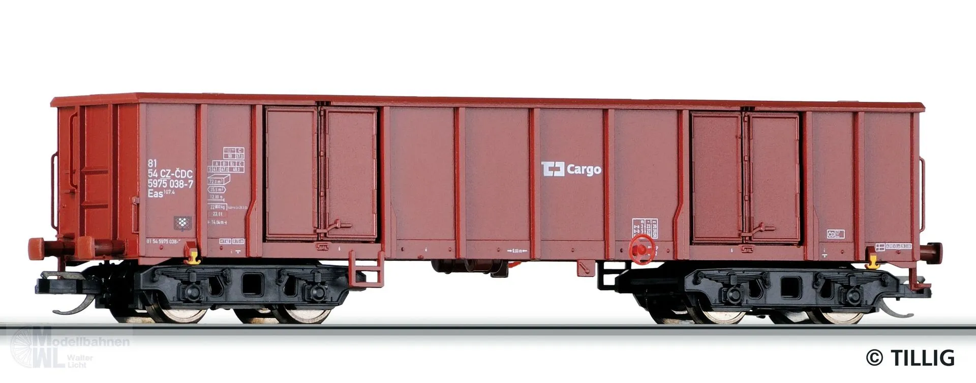 Tillig 502566 - Güterwagen offen CD Cargo Ep.V Eas (ex. 15242) TT 1:120