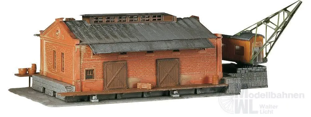 Faller 222180 - Güterhalle Mit Ladekran N 1:160