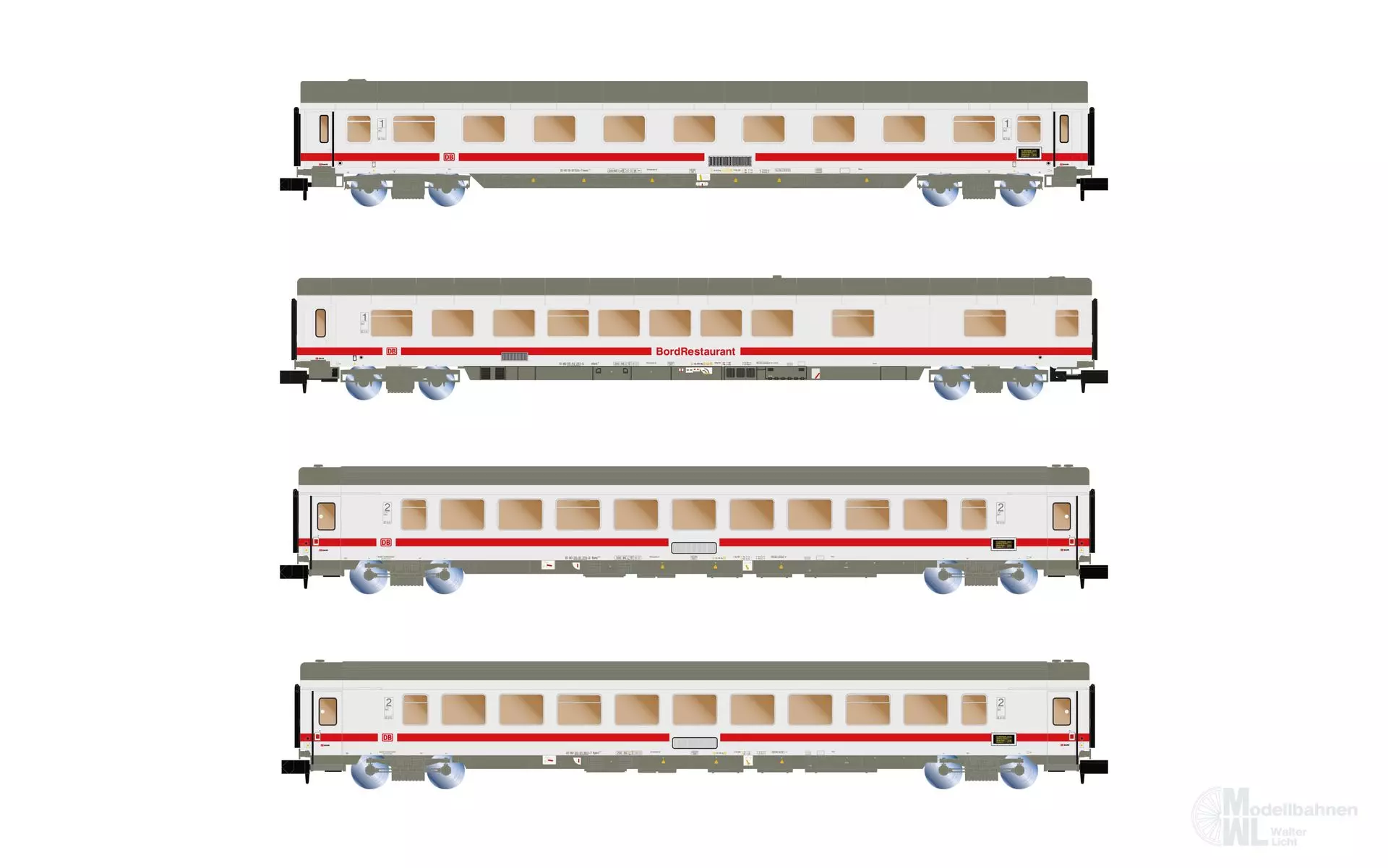Arnold 4504 - Personenwagen Set DB Ep.VI 4.tlg. IC Wawel N 1:160