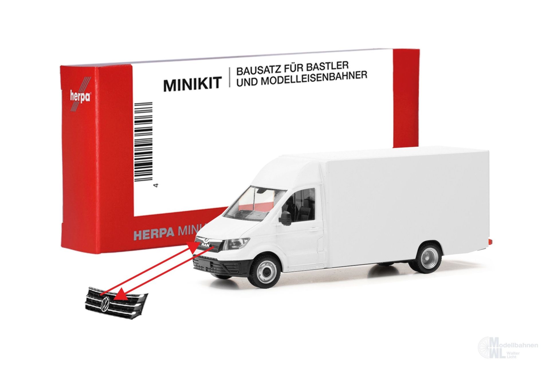 Herpa 014076 - MiKI MAN TGE/VW Crafter Pak. H0 1:87 Herpa 014076 - MiKI MAN TGE/VW Crafter Pak. H0 1:87
