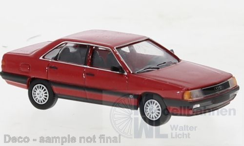 PCX-Models 870437 - Audi 100 C3 rot 1982 H0 1:87