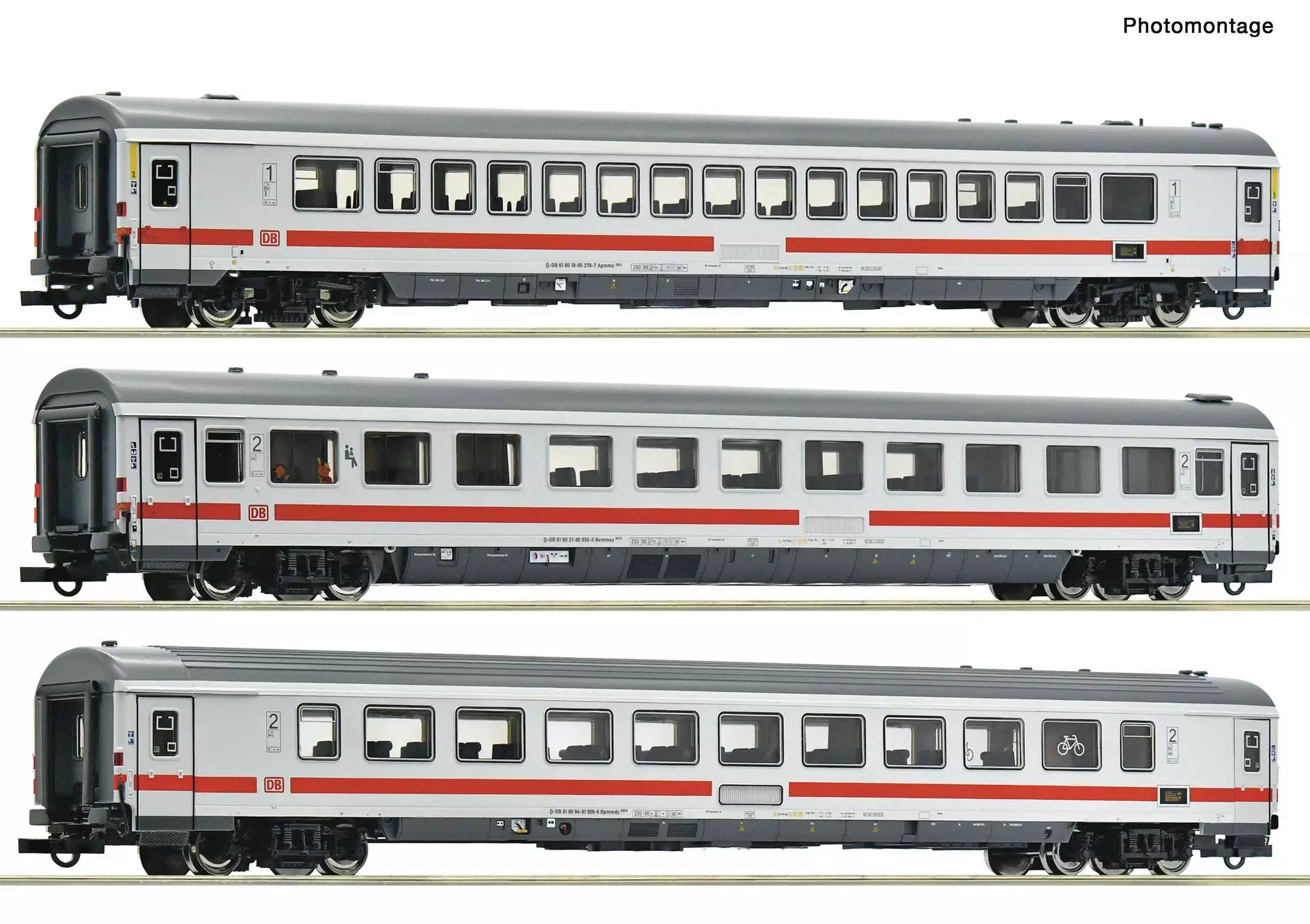 Roco 6200183 - Personenwagen Set DB Ep.VI 3.tlg. IC 2013 Allgäu Set 1 H0/GL