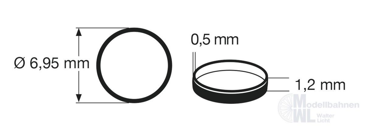Fleischmann 948005 - Haftringsatz 10 Stück Spur N