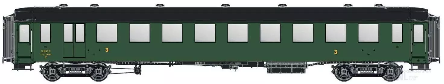 LS Models MW40950 - Personenwagen SNCF Ep.IIIa OCEM C10yfi 3.Kl. H0/GL