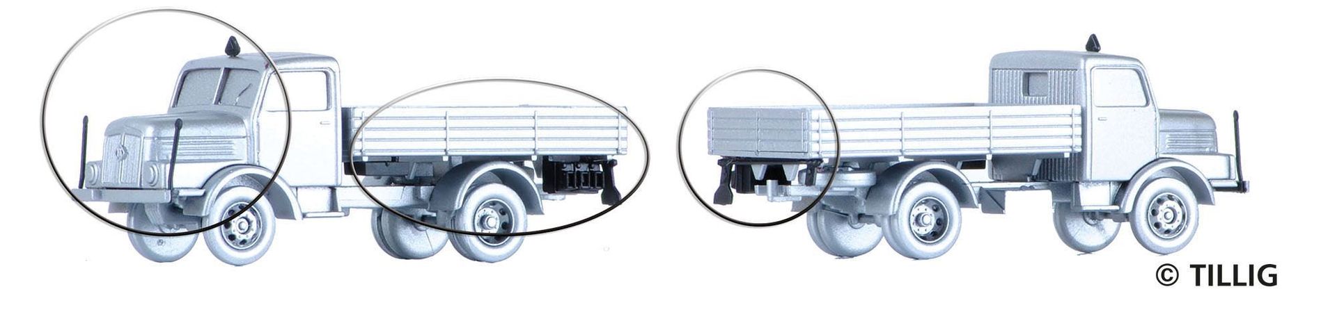 Tillig 07800 - Zurüstsatz für LKW H3A für zwei LKW TT 1:120 Tillig 07800 - Zurüstsatz für LKW H3A für zwei LKW TT 1:120