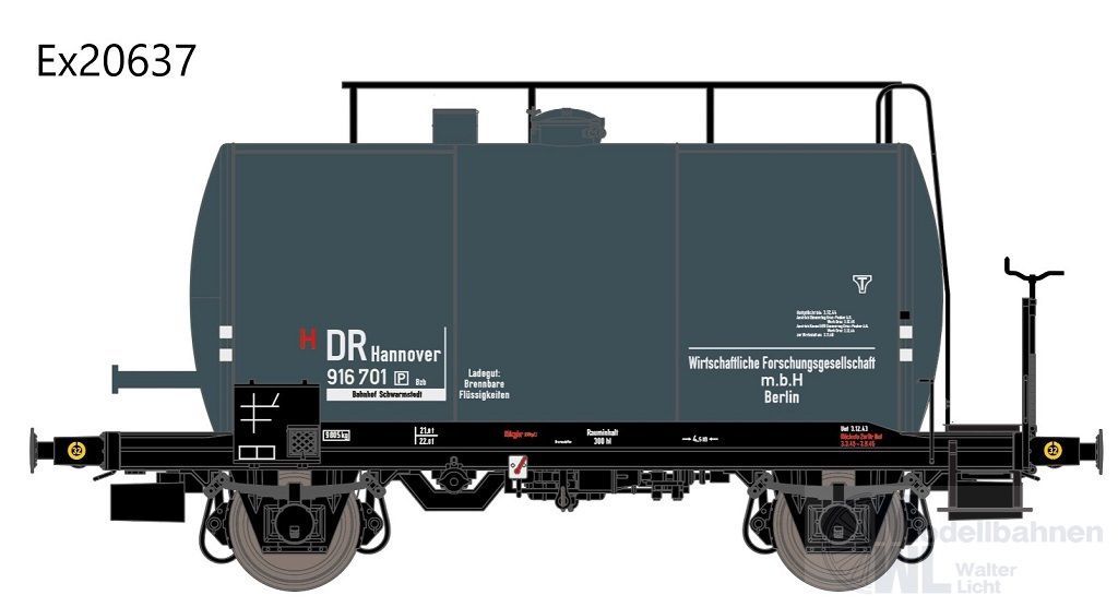 Exact Train 20637 - Kesselwagen DRG Ep.II 30m3 Uedinger WIFO Hannover 916 701 H0/GL Exact Train 20637 - Kesselwagen DRG Ep.II 30m3 Uedinger WIFO Hannover 916 701 H0/GL
