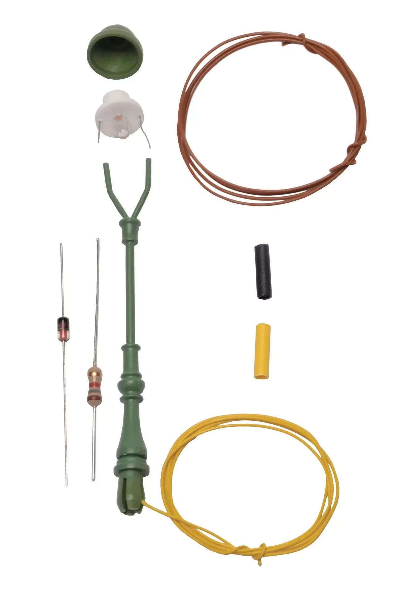 Viessmann 6728 - Bausatz Einheits Gaslateren grün LED warmweiß H0 1:87