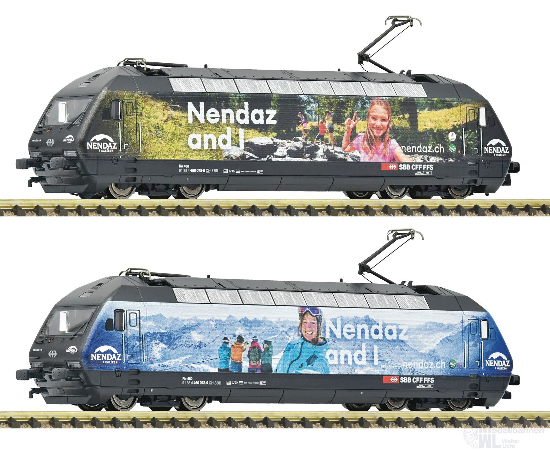 Fleischmann 7560053 - E-Lok BR 460 078-9 SBB Ep.VI Nendaz N 1:160 Fleischmann 7560053 - E-Lok BR 460 078-9 SBB Ep.VI Nendaz N 1:160