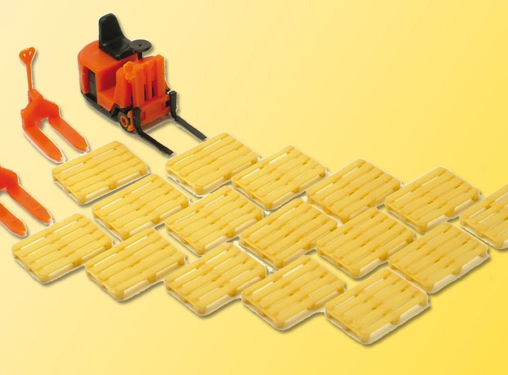 Kibri 38147 - Deko-Set Stapler und Paletten H0 1:87