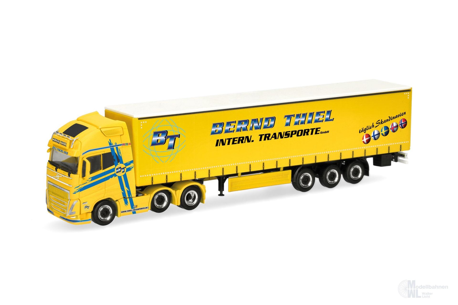 Herpa 319591 - Volvo FH Gl. XL 20 6x2 Gardinenplanen Sattelzug H0 1:87