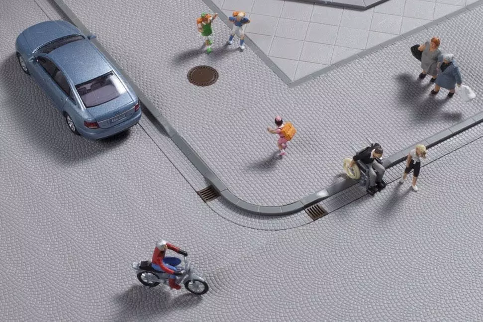 Auhagen 42656 - Bordsteinkanten, Schnittgerinne H0 1:87 / TT 1:120