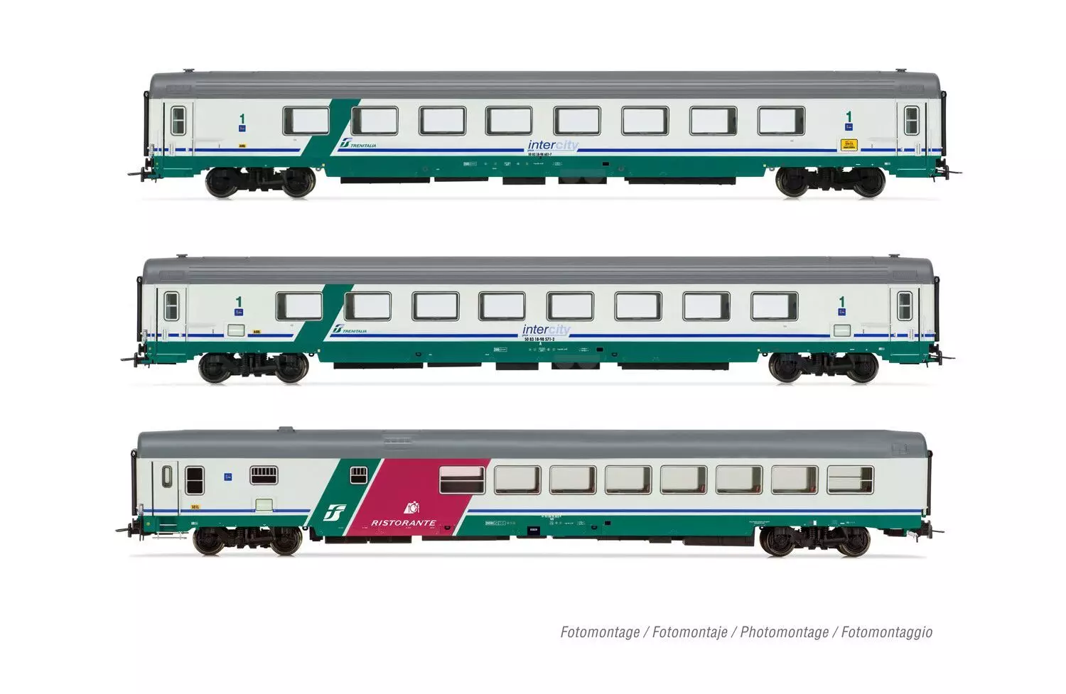 Rivarossi 4359 - Personenwagen Set FS Ep.V 3.tlg. H0/GL