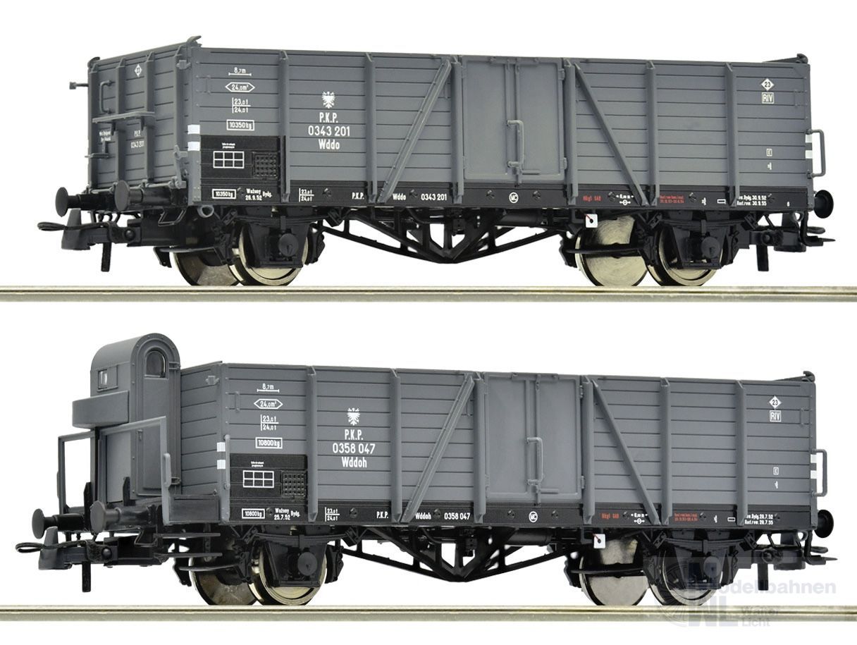 Roco 6600216 - Güterwagen Set PKP Ep.III 2.tlg. H0/GL