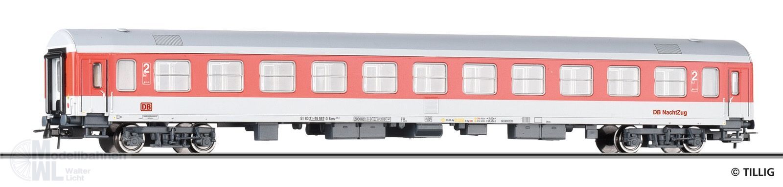 Tillig 75019 - Personenwagen DB NachtZug Ep.V 2.Kl. Bomz 236.6 H0/GL