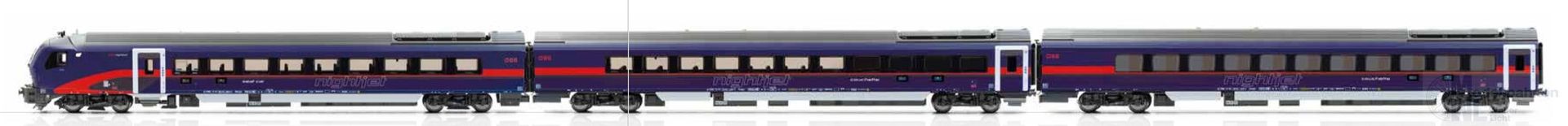 Jägerndorfer Modellbahn 71320 - Nachtzugwagen Set DANI ÖBB Nightjet Ep.VI 3.tlg. H0/GL
