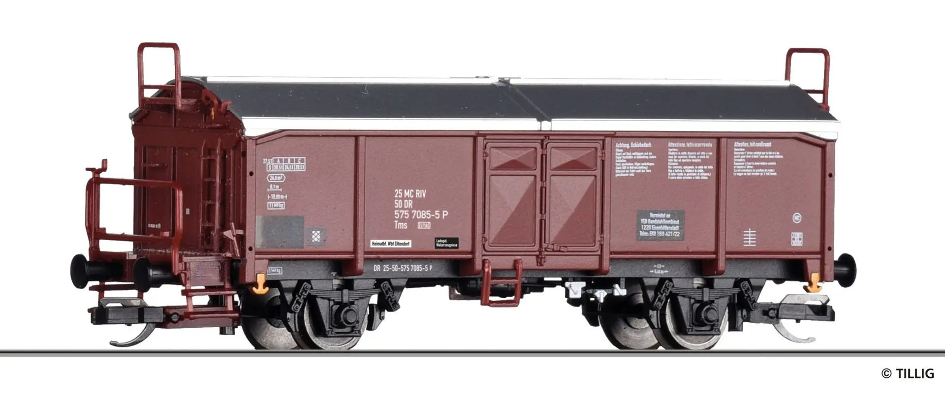 Tillig 17671 - Schiebedachwagen DR Ep.IV Tms 5756 TT 1:120