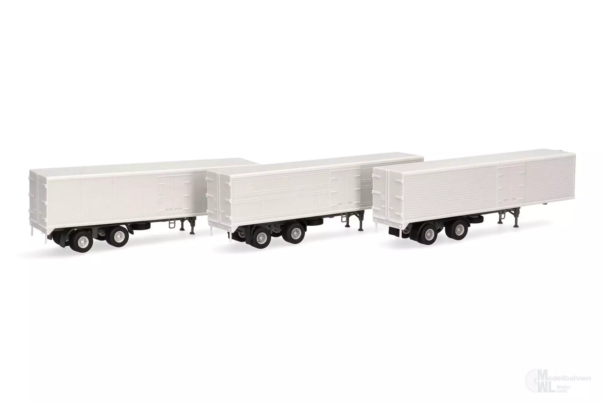 Herpa 87MBS026512 - Set mit drei undekorierten Kofferaufliegern H0 1:87