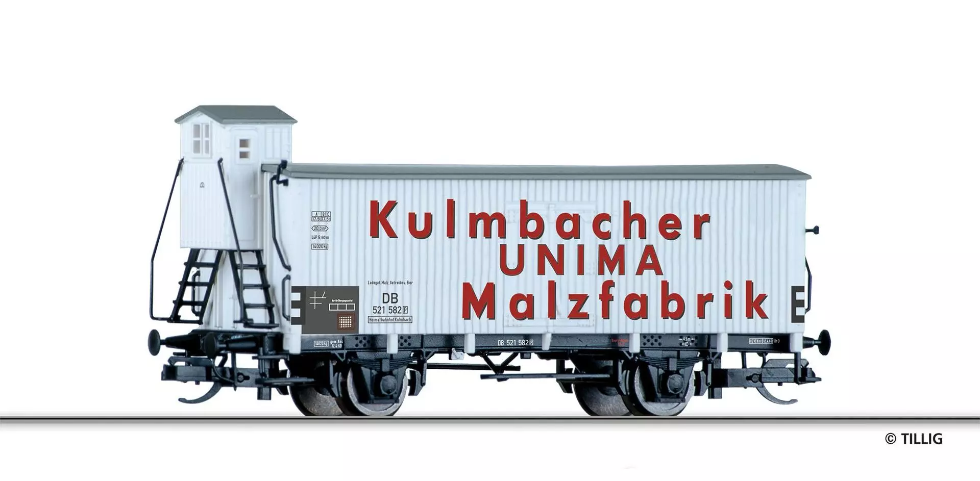 Tillig 17391 - Kühlwagen DB Ep.III UNIMA-Malzfabrik Kulmbach TT 1:12
