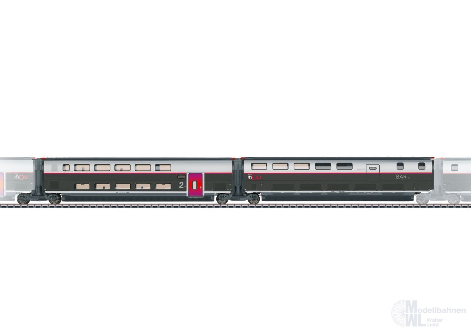 Märklin 43448 - Ergänzungswagen Set TGV Duplex inOui Set 3 H0/WS