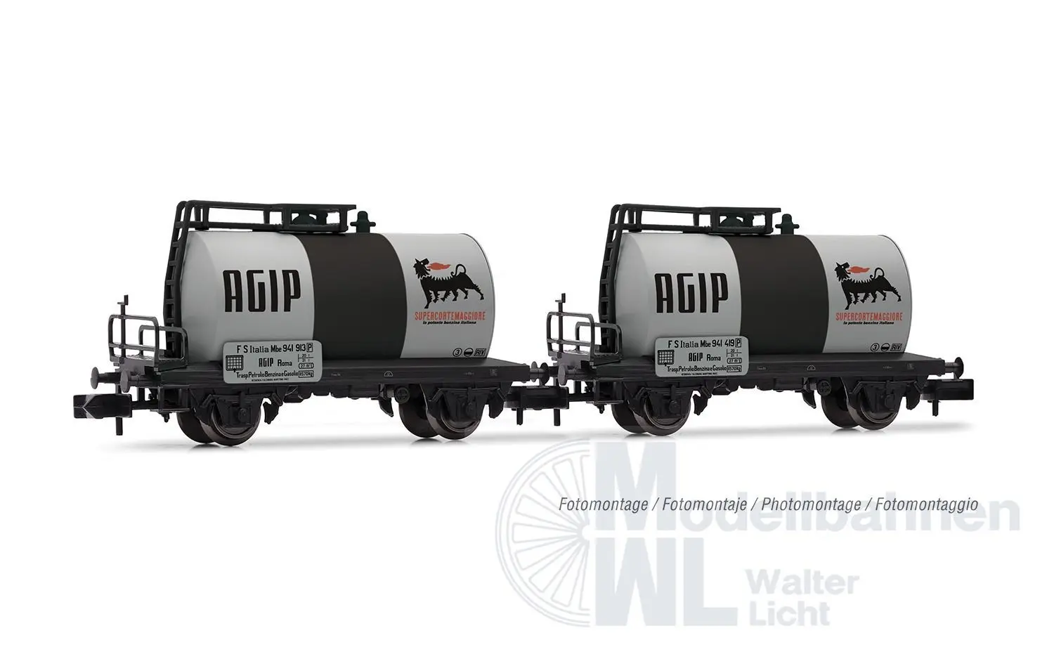 Arnold 6700 - Kesselwagen Set FS Ep.III 2.tlg. Agip N 1:160