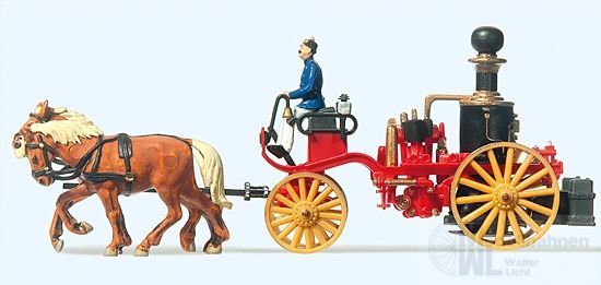 Preiser 30428 - Dampfspritze um 1900 Fertigmodell H0 1:87