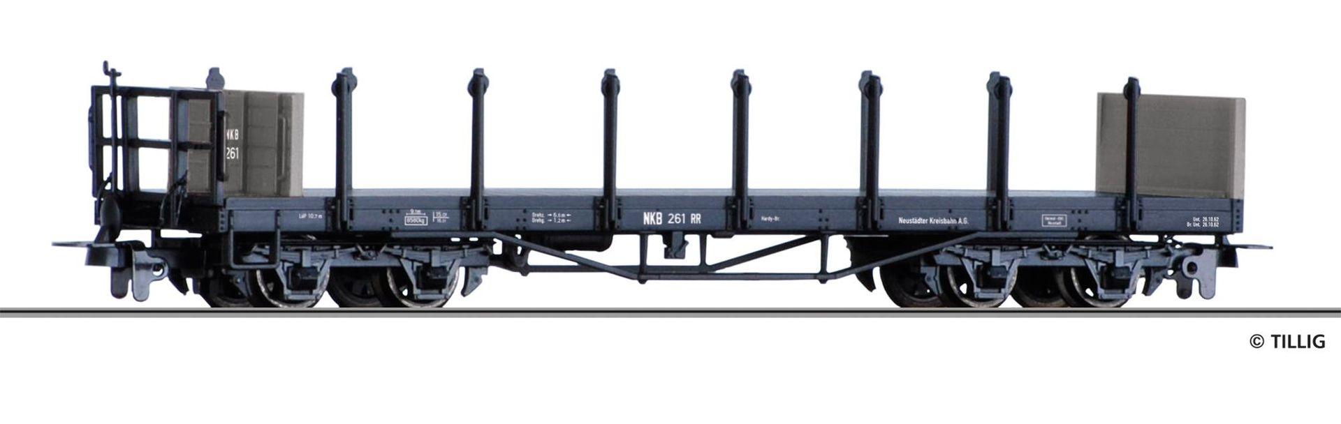 tl05982-15983_0 Tillig 15983 - Rungenwagen NKB Ep.III RR H0m