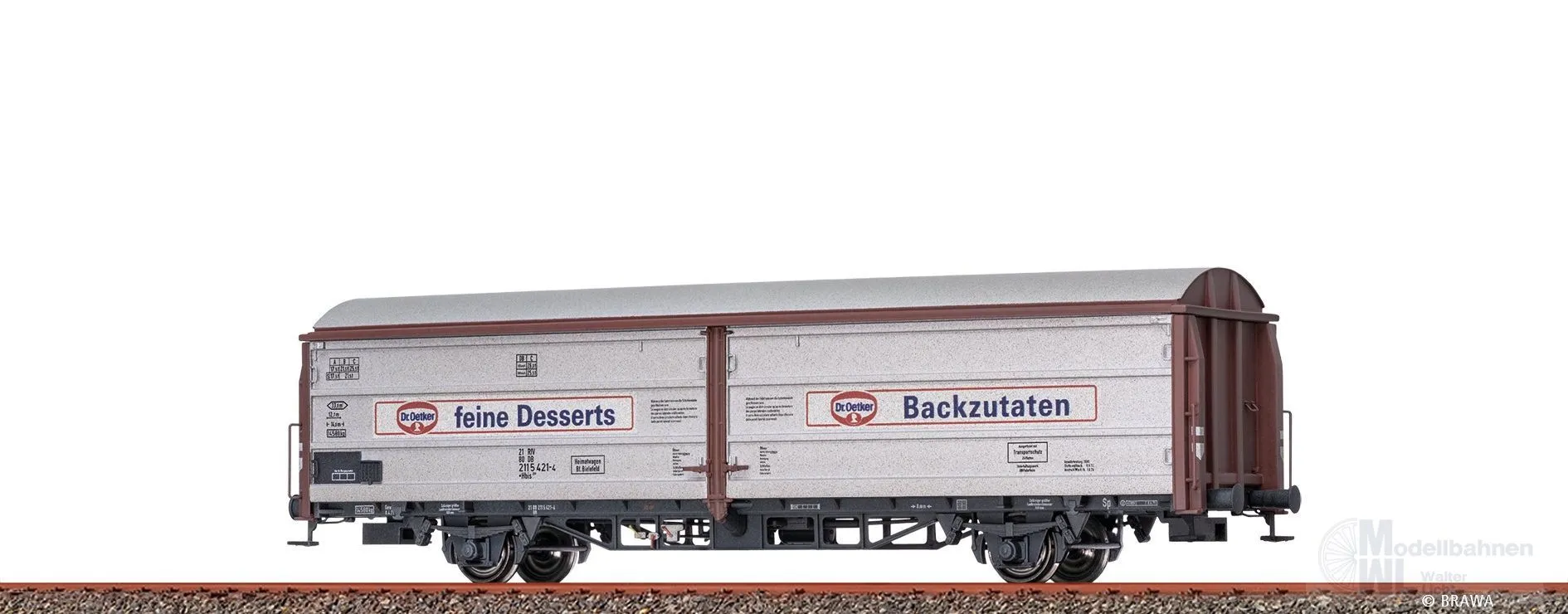 Brawa 50160 - Schiebewandwagen DB Ep.IV Dr.Oetker gealtert H0/GL