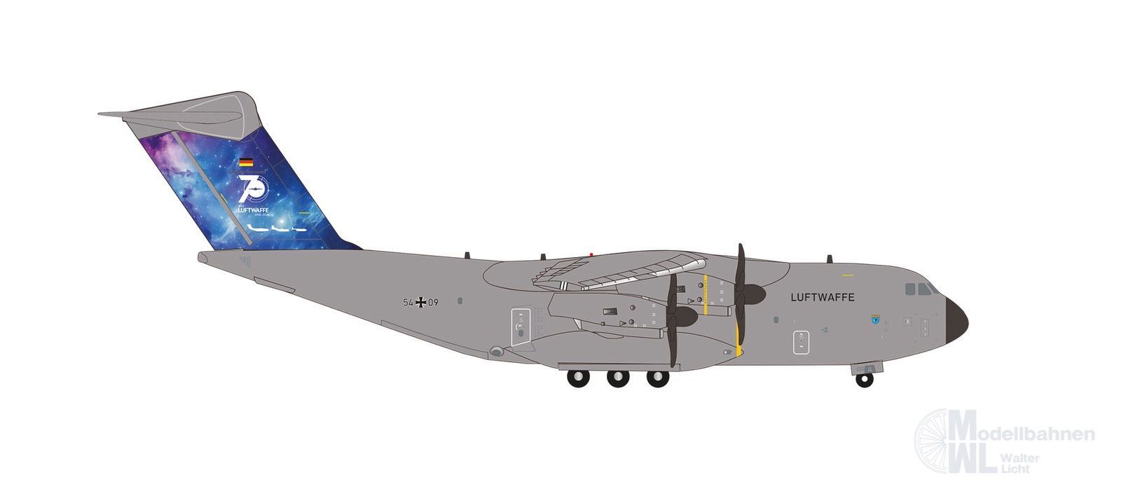 Herpa 574365 - Airbus A400M LTG62 Luftwaffe 70 Jahre 1:200