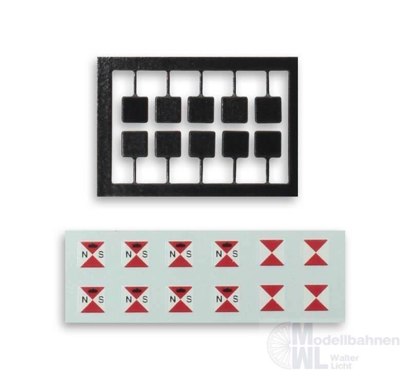 ARTITEC b.v. 10309 - Schlussschilder ohne Halter BAUSATZ H0 1:87